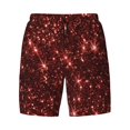 thumbnail image 4 of Lsque Mens Swim Trunks Red Glitter Texture Pattern - Bathing Suit Compression Liner - Beach Swim Shorts Swimwear - (S-3XL) - Stretch Quick Dry -Small, 4 of 9