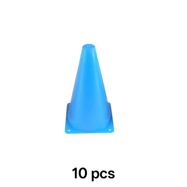 Bamboohart 10Pcs Traffic Cones Rounded Design Rolling Cones Resistant to Stepping and Dropping Convenient Storage Design Safety Cones Orange 6.2*6.2*9.4In