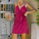thumbnail image 2 of Vestido liso sin mangas con cuello en V y cuello en V de playa informal de verano para mujer Fridja  hjkh5097, 2 of 9
