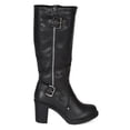 thumbnail image 2 of Bumper Sammi-02 New Women Fur Inline Shearling Chunky Heel Riding Knee High Boot, 2 of 5
