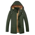 thumbnail image 3 of Abrigo militar de carga para hombre, chaqueta gruesa y cálida para hombre, parka de invierno, chaqueta acolchada de algodón informal, sudaderas con capucha de piel con múltiples bolsillos para hombre,, 3 of 5