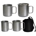 thumbnail image 1 of Hugtrwg 4 Uds. Tazas Ultraligeras para Acampar Portátil Juego Utensilios para Exteriores, 1 of 9