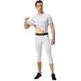 thumbnail image 7 of Active Men's Short Sleeve Compression Shirt with Stretch Fit and Moisture-Wicking Fabric - , White, 7 of 7