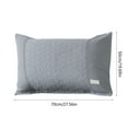 thumbnail image 3 of SPOORYYO Cotton Pillow Cover 70x50cm - Non-Slip Button Closure Pillowcase, Breathable & Wrinkle-Free for All Pillows (Dark/Light Blue, Gray), 3 of 6