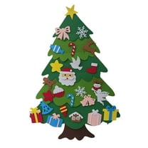 Christmas Tree Felts With Theme Pattern Self-Sticker Ornaments, Cute DIY Felts Christmas Tree Set, Three-dimensional Decoration