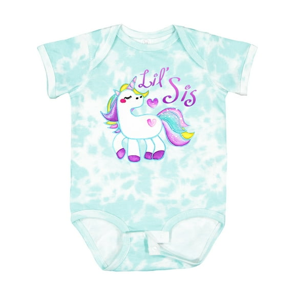 Inktastic Lil Sis Unicorn Little Sister Girls Baby Bodysuit