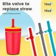 thumbnail image 2 of 6/12Pcs Replacement Straw for Kelso 12oz 15oz Silicone Water Bottle Straw with Bite Valve Reusable Water Cup Straw Multi Color Straw Replacement Dishwasher Clean for Water Bottle, 2 of 9