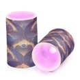 thumbnail image 7 of Yayeee Flameless Candles with Remote Flickering Battery Operated Multi Color Changing, Blue Peacock Feathers Pattern, 7 of 7