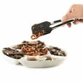 thumbnail image 4 of Norpro 8" Stainless Steel Mini Slotted Spatula Locking Serving Tongs 3 Pack, 4 of 7