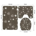 thumbnail image 3 of Brown Dog Paw Footprint Bathroom Rugs Sets 3 Piece,Toilet Cover Set,Absorbent Non Slip Bathroom Mats Sets with U-Shaped Contour Rug Toilet Rug Set, 3 of 5