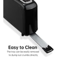 thumbnail image 6 of 2-Slice Slim Toaster, 6 Shade Settings with Cancel, Reheat & Defrost, 10" Long Slot, Auto Shut off, Removable Crumb Tray, Black, 6 of 8