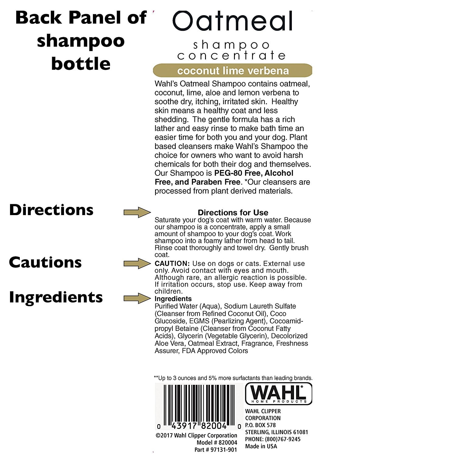 Wahl oatmeal 2025 dog shampoo reviews