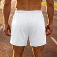 thumbnail image 4 of EOYWHK Mens Active Shorts Quick Dry Elastic Waist Drawstring Workout Shorts for Men Soft Lightweight Breathable Wear Daily Wear Outdoor White, Size S, 4 of 9