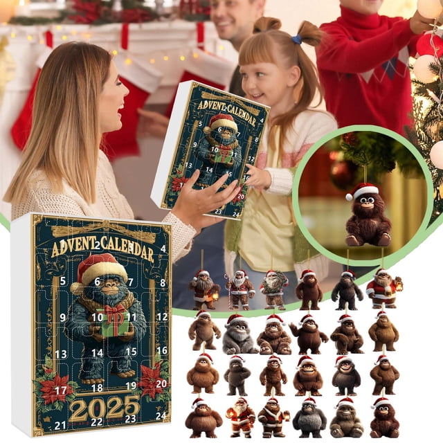 Calendario de Navidad 2025 con 24 Regalos Sorpresa | Adorables Muñecos Bebé En 2D | Precioso Colgante Navideño | Fácil de Colgar | Reutilizable | Adorable | Crea Un Ambiente Festivo | Gran Variedad d