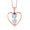 Sky Blue||Sky Blue||Blue, variant on 18K Rose Gold Plated Silver Sky Blue Aquamarine and Black Diamond Pendant Necklace for Women (0.67 Cttw, Gemstone March Birthstone, Heart 5MM and 4MM, with 18 inch Silver Chain)