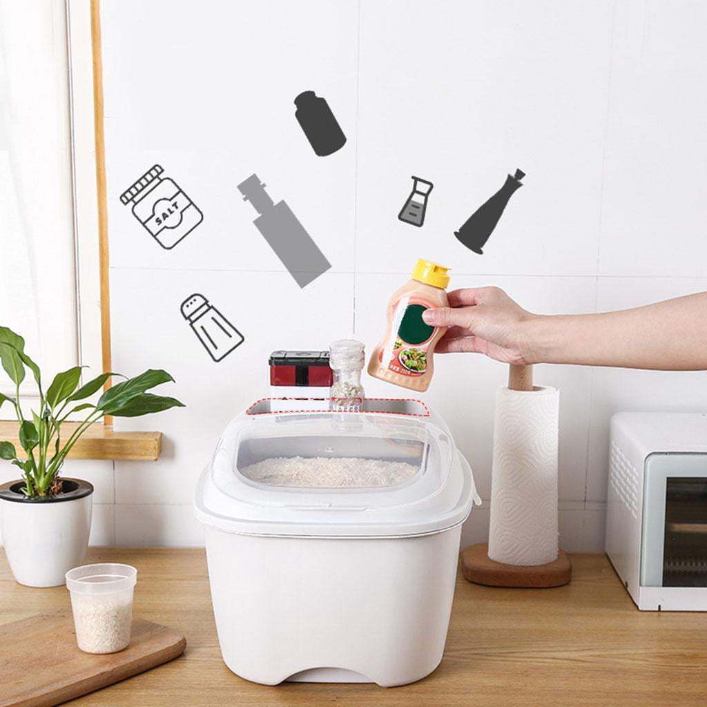 Distributeur De Céréales 5,5 Litres – Grand Format Hermétique Pour Riz, Céréales & Aliments Secs – Pratique Et Élégant Pour Votre Cuisine