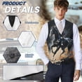 Chririnla Black Horse Mens Formal Suit Vest Button Down V Neck Dress ...