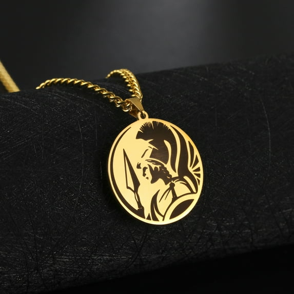 EUEAVAN Greek Mythology Pendant Necklace Stainless Steel Pendants Jewelry Vintage Choker