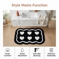 thumbnail image 6 of Unique Bargains Aesthetic Ultra Absorbent Shaggy Non Slip Bath Mat Black Heart 32" x 20", 6 of 6