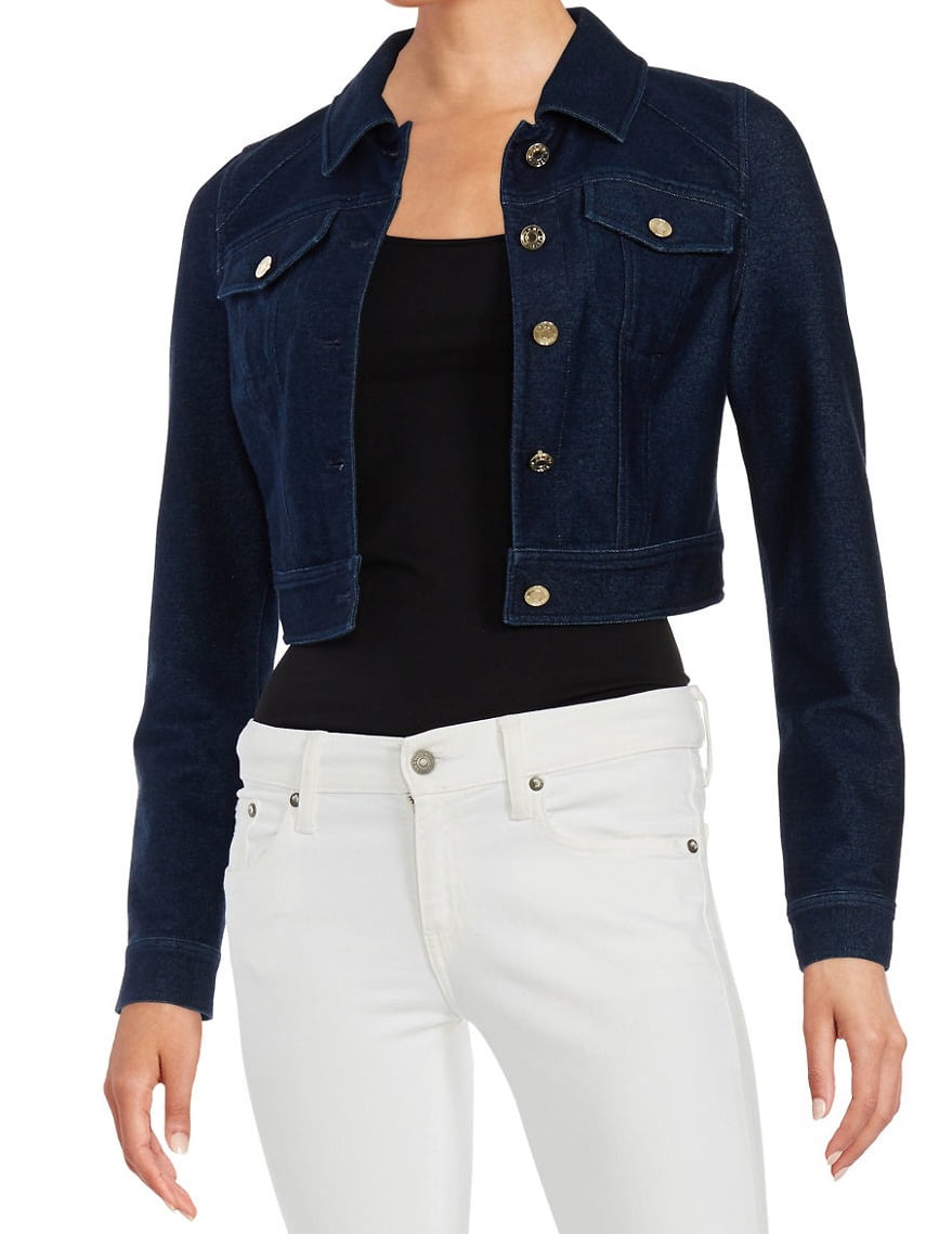 Tommy Hilfiger - Tommy Hilfiger NEW Blue Womens Size XL Cropped Button Down Jean Jacket 