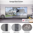 thumbnail image 4 of Garage Door Screen for 2 Car Garage,16X7Ft Heavy Duty Magnetic Garage Screen,Durable Nylon Screen Door Mesh,Tear-Resistant, Pet and Kid Friendly Door Screen,Silver Grey, 4 of 7