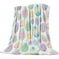 thumbnail image 7 of Happy Easter Colorful Eggs Flannel Throw Blanket 60x80inch, 7 of 7