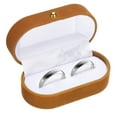 thumbnail image 1 of Caja de anillos de terciopelo Uxcell, pequeña caja de joyería de viaje, mini soporte para anillos, organizador de almacenamiento de joyas para mujeres y niñas, propuesta de boda, compromiso, naranja, 1 of 7