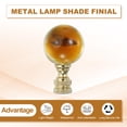 thumbnail image 3 of Uxcell 2pcs 1/4-27 Lamp Finial Cap Knob, Clear Round Ball Shaped Crystal, Gold Tone, 3 of 6