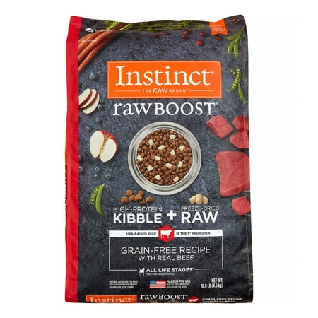 UPC: 0769949658818 | Instinct Raw Boost Grain-Free Recipe with Real Beef Natural Dry Dog Food by Nature s Variety  10 lb. Bag