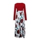 thumbnail image 4 of Vestido de Verano Para Mujer, Vestido Estampado Floral de Manga Larga, Vestido Informal de Retazos Con Cuello Redondo, Vestido Maxi Odeerbi  ODB113567, 4 of 7