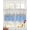 Sapphire Blue, variant on Yellow Grey Abstract Sheer Curtains 54 Inch Length 2 Panels Set for Living Room/Bedroom, Gradient Geometric Graffiti Retro Wooden Kitchen Curtains Grommet Curtains Window Treatments 42"x54"x2