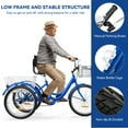 thumbnail image 3 of Uforic 26" Adult Tricycle, Single-Speed 3-Wheel Cruiser Bike with Removable Basket in Blue, 3 of 8