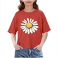 thumbnail image 2 of Tdoqot Girls Graphic T Shirts- Causal Summer Fashion Short Sleeve Cute Kids Basic Tees Red Size 3 T, 2 of 6