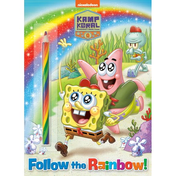 Pre-Owned Follow the Rainbow! (Kamp Koral: Spongebob's Under Years): Activity Book with Multi-Colored Pencil Paperback