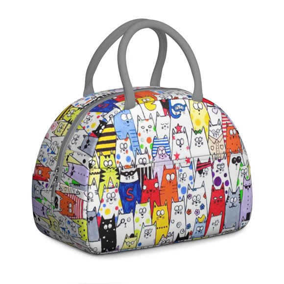 Sac à Lunch Patte de Chat – Design Amusant pour Amoureux des Animaux avec Motifs de Chat Mignons et Excentriques