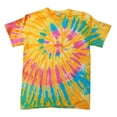 thumbnail image 1 of Colortone Womens Rainbow Tie-Dye Short Sleeve Heavyweight T-Shirt, 1 of 2