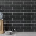 thumbnail image 4 of Giorbello Glass Subway Backsplash Tile, 3 x 6, Black, 4 of 4