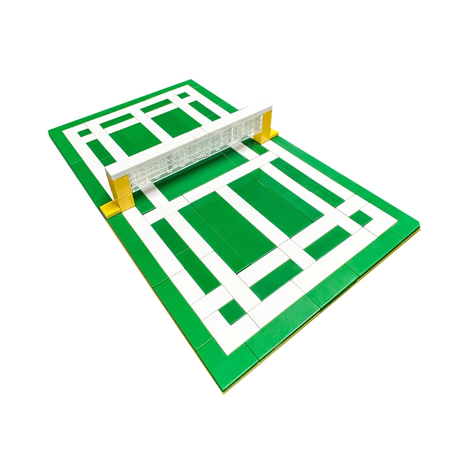 Tongina Badminton Court Model Material Package Badminton Accessories Set Desktop Craft Badminton Court with Net Miniature for Bedroom