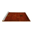 thumbnail image 2 of Ahgly Company Machine Washable Indoor Square Persian Yellow Traditional Area Rugs, 4' Square, 2 of 4