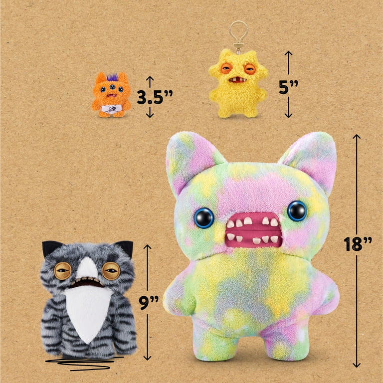 ファグラー　fuggler big ぬいぐるみ　ネコ　ピンク　alley cat Fuggler Alley Cats 9 inch Wide Eyed Cat, Funny Ugly Monster Plush