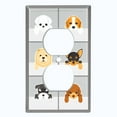 thumbnail image 2 of Metal Light Switch Plate Cover Cute Puppy Dog Cube Gray DOG002, 2 of 13