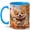 Blue, variant on Cute Corgi Puppy Coffee Mug, Fall Leaves Dog Lover Autumn Design, 11 oz Ceramic Cup