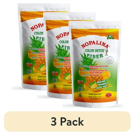 (3 pack) Nopalina Colon Detox Fiber Supplement- 1 lb Bag