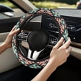 thumbnail image 2 of Uorisanigo Aztec Print Car Steering Wheel Protector 15 Inch Modern Fluffy Steering Wheel Cover for Winter Soft Car Steering Wheel Protector for SUV Sedan Vehicle Car Decor Gift for Wife, 2 of 8