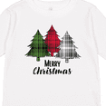 thumbnail image 4 of Inktastic Merry Christmas Plaid Trees Boys or Girls Long Sleeve Toddler T-Shirt, 4 of 5