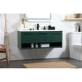 thumbnail image 3 of 48 inch single bathroom vanity in green with backsplash, 3 of 9