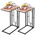 thumbnail image 1 of Costway Set of 2 Coffee Tray Side Sofa End Table Ottoman Couch Room Stand TV, 1 of 10
