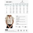 thumbnail image 6 of SHEWIN Women's Chiffon Blouse Casual Flowy Ruffle Sleeve V Neck Summer Work Tops Busines Office Shirts, 6 of 9