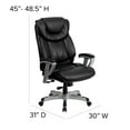 thumbnail image 6 of BizChair Big & Tall 400 lb. Rated High Back Black LeatherSoft Executive Ergonomic Office Chair with Silver Adjustable Arms, 6 of 12