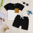 thumbnail image 2 of Akiihool Baby Summer Outfits Toddler Baby Boys Clothes Set Short Sleeve T-Shirt and Shorts Summer 2 PCS Outfit for 6M-3Y(Black,18-24 Months), 2 of 4